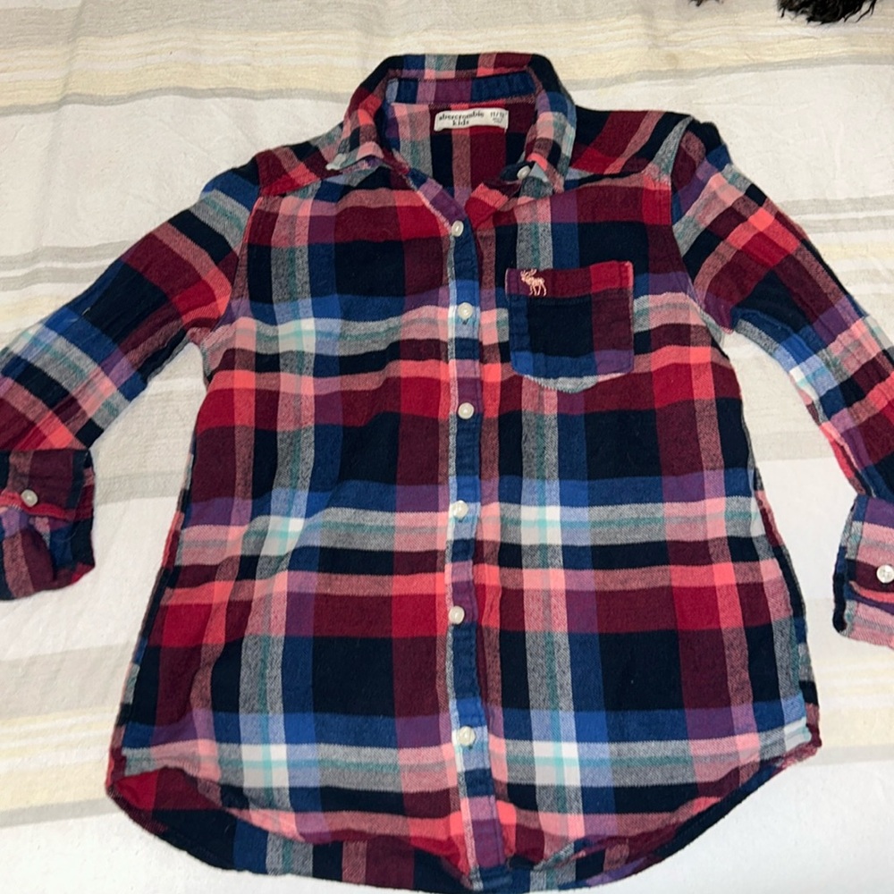 Abercrombie girls button up flannel